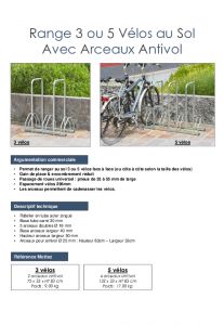 range velos 3 places avec arceaux