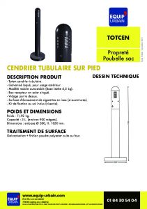 totem cendrier 3l totcen