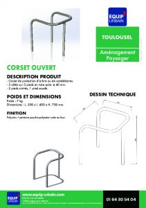 corset de protection ouvert laque TOULOUSEL