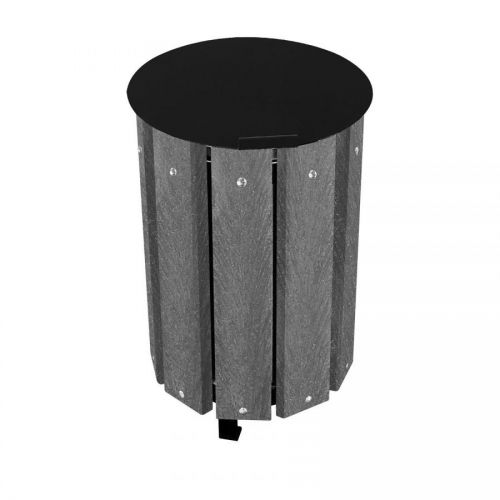CORBEILLE RONDE 48L RECYCLE GRIS
