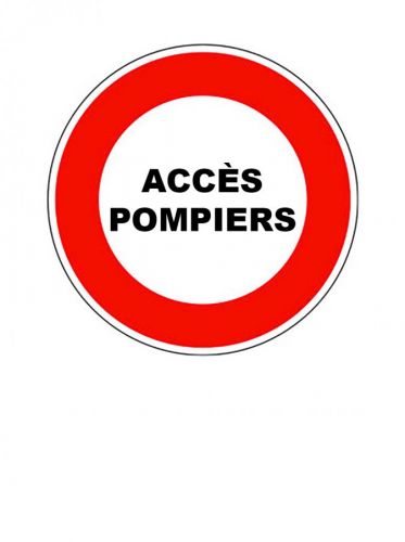 PANNEAU TYPE B19  ACCES POMPIERS   4