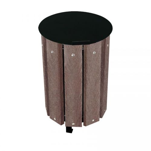 CORBEILLE RONDE 48L RECYCLE MARRON