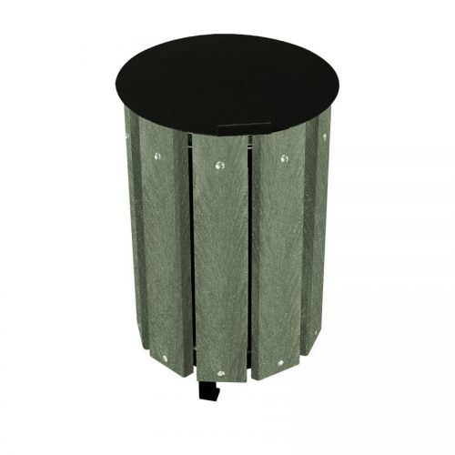 CORBEILLE RONDE 48L RECYCLE VERT