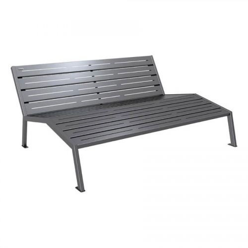 CHAISE LONGUE ACIER 3 PLACES SANS