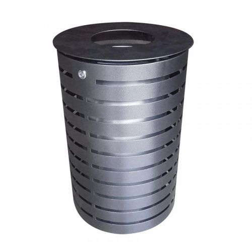 CORBEILLE CYLINDRIQUE GRIS MARTELE