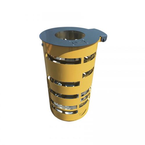 CORBEILLE CYLINDRIQUE METAL BICOLOR