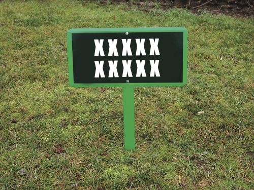 PLAQUE DE PELOUSE TOLE LAQUEE + PIQUET