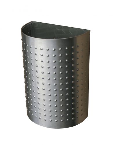 CORBEILLE 1/2 RONDE INOX DECOR PICOT