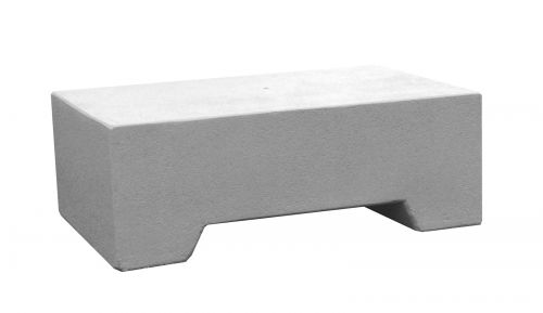 BORNE MOBILE RECTANGULAIRE BETON GRIS