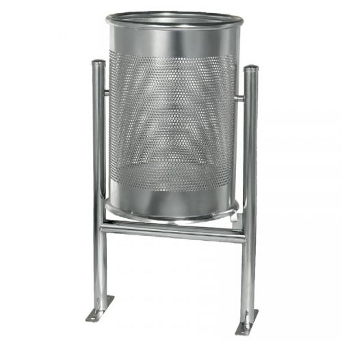 CORBEILLE INOX CYLINDRIQUE S/PIED