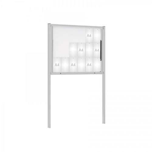 VITRINE EXTERIEURE ALU ANODISE SUR PIEDS