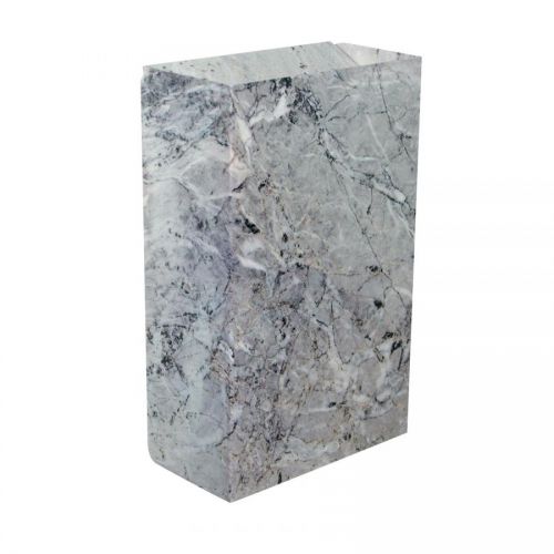 CORBEILLE DE HALL 25L MARBRE GRIS