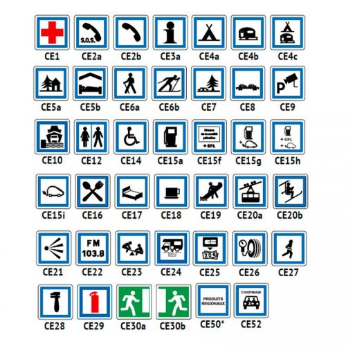 PANNEAU TYPE CE  INDICATION 350X350