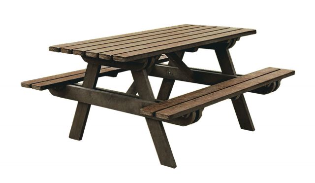 TABLE BANC KIT RECYCLE MARRON 1.60M