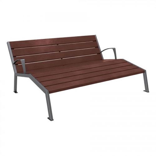 CHAISE LONGUE ACIER 3 PLACES AVEC