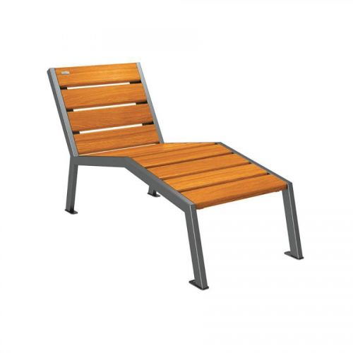 CHAISE LONGUE ACIER BOIS 1 PLACE SANS