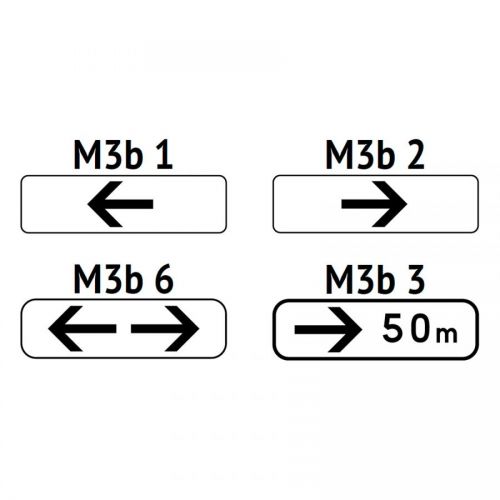 PANONCEAU M3B DE 500X150MM ALU - CL1