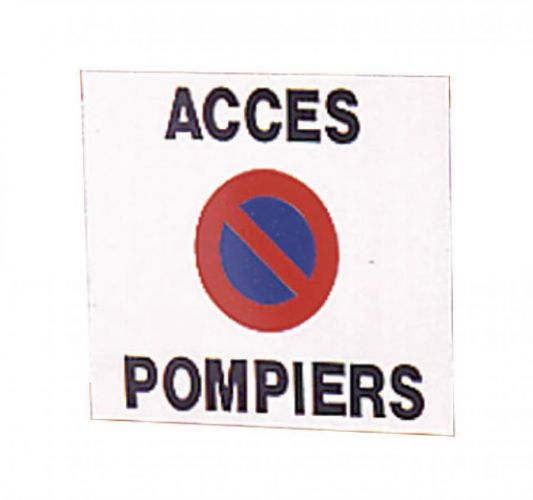 PLAQUE ALU PLAT ACCES POMPIERS