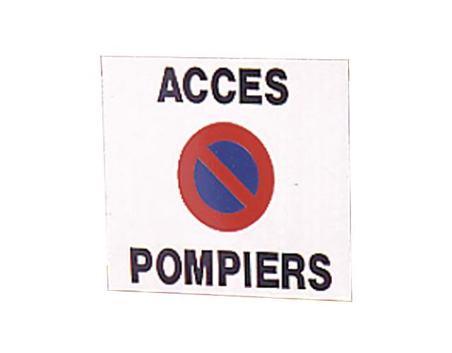 PLAQUE ALU PLAT ACCES POMPIERS