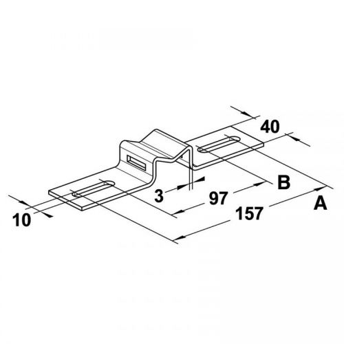 LOT DE 100 PATTES ENTRAXE 157MM