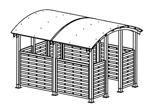 ABRI CONTENEURS - TOIT MAKROLON