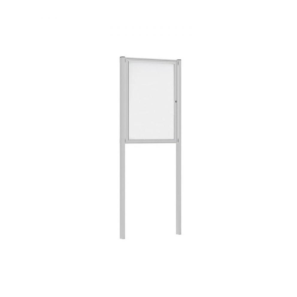 VITRINE EXTERIEURE ALU ANODISE SUR PIEDS