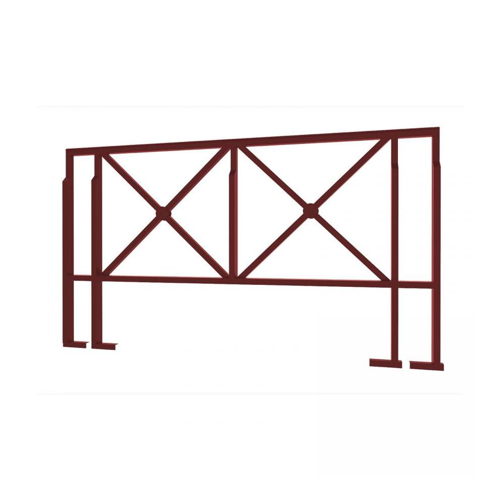BARRIERE DE TROTTOIR DOUBLE 4 PIEDS 2M