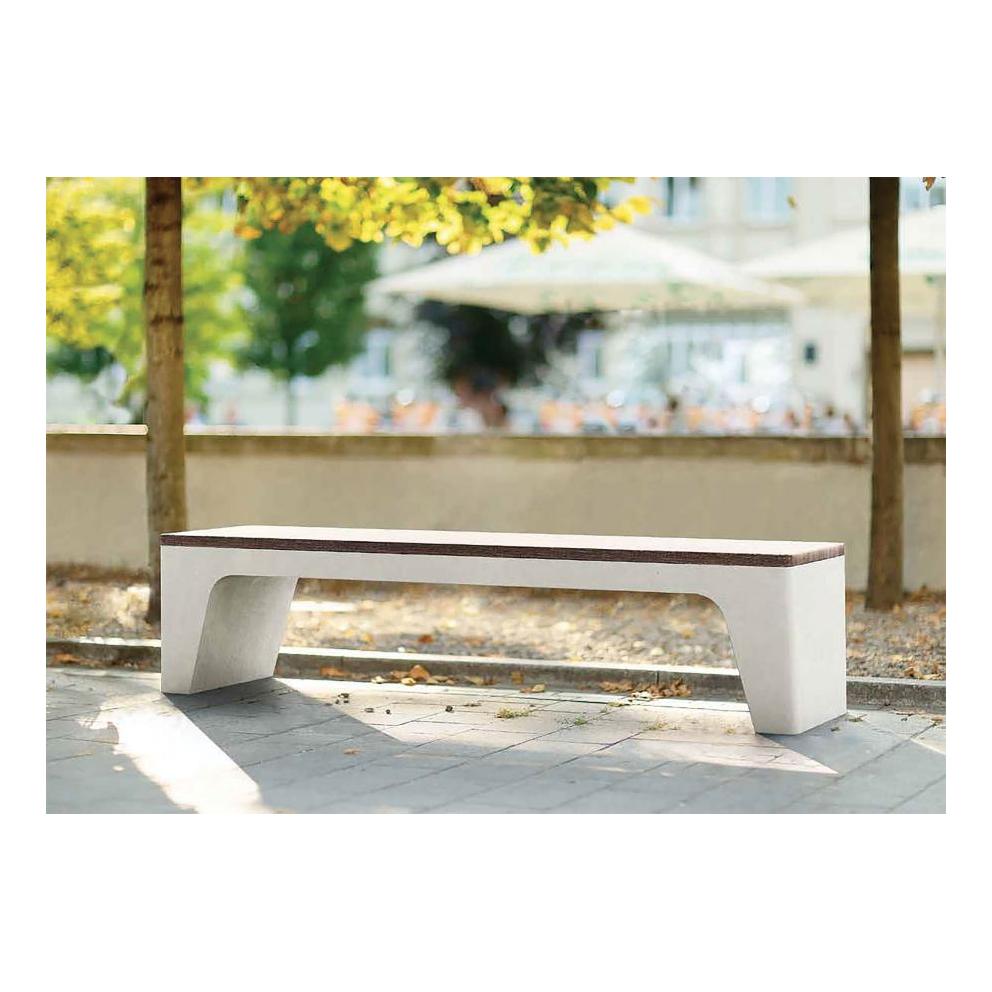 BANQUETTE BETON BLANC LISSE LG 1770MM
