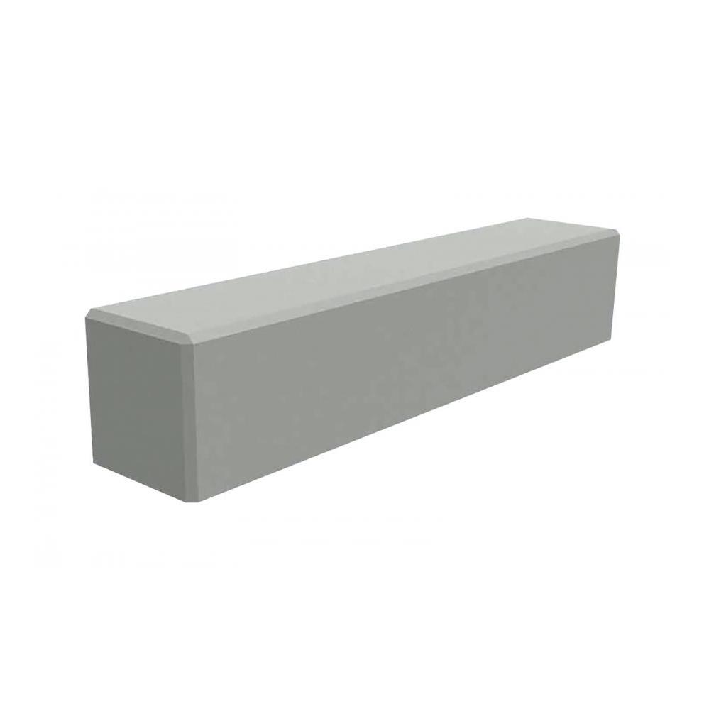BANQUETTE BETON GRIS BRUT LISSE MONOBLOC