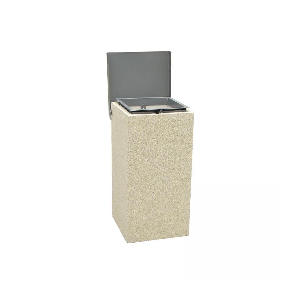 CORBEILLE BETON CREPIS SABLE