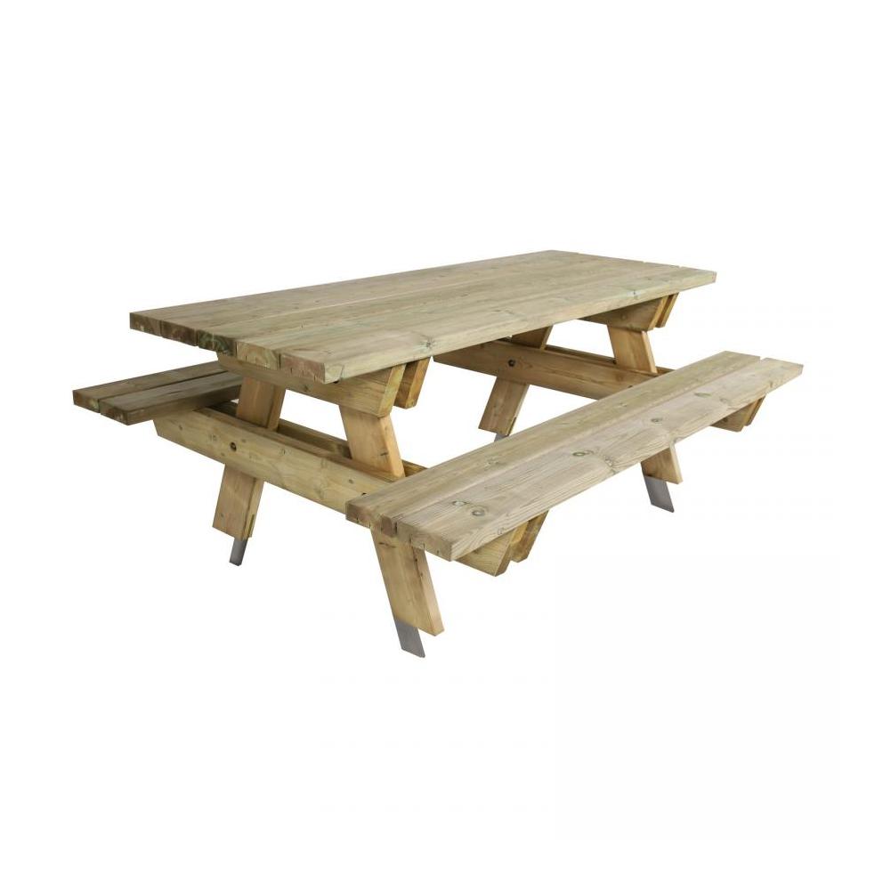 TABLE-BANC EN PIN TRAITE A POSER