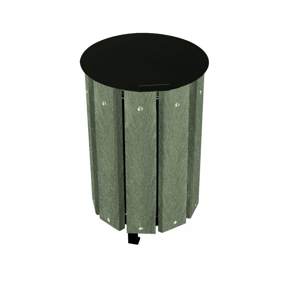 CORBEILLE RONDE 48L RECYCLE VERT