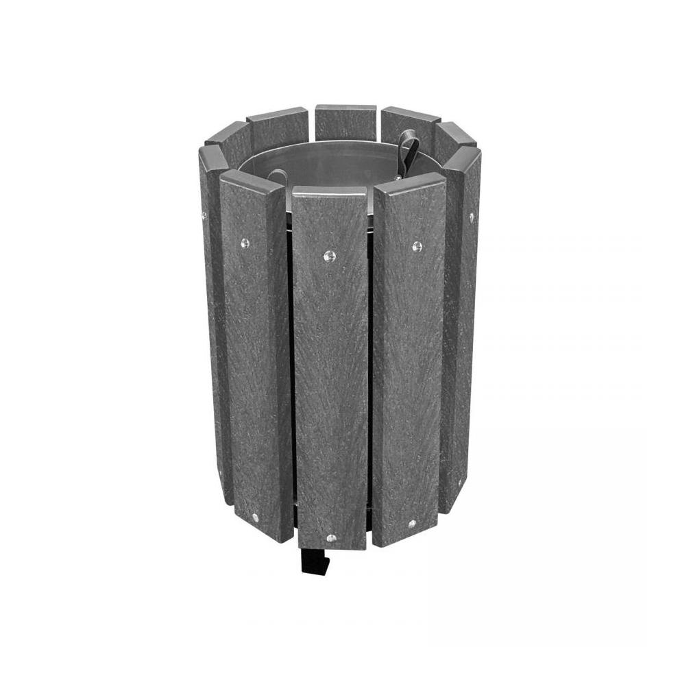 CORBEILLE RONDE 48L RECYCLE GRIS