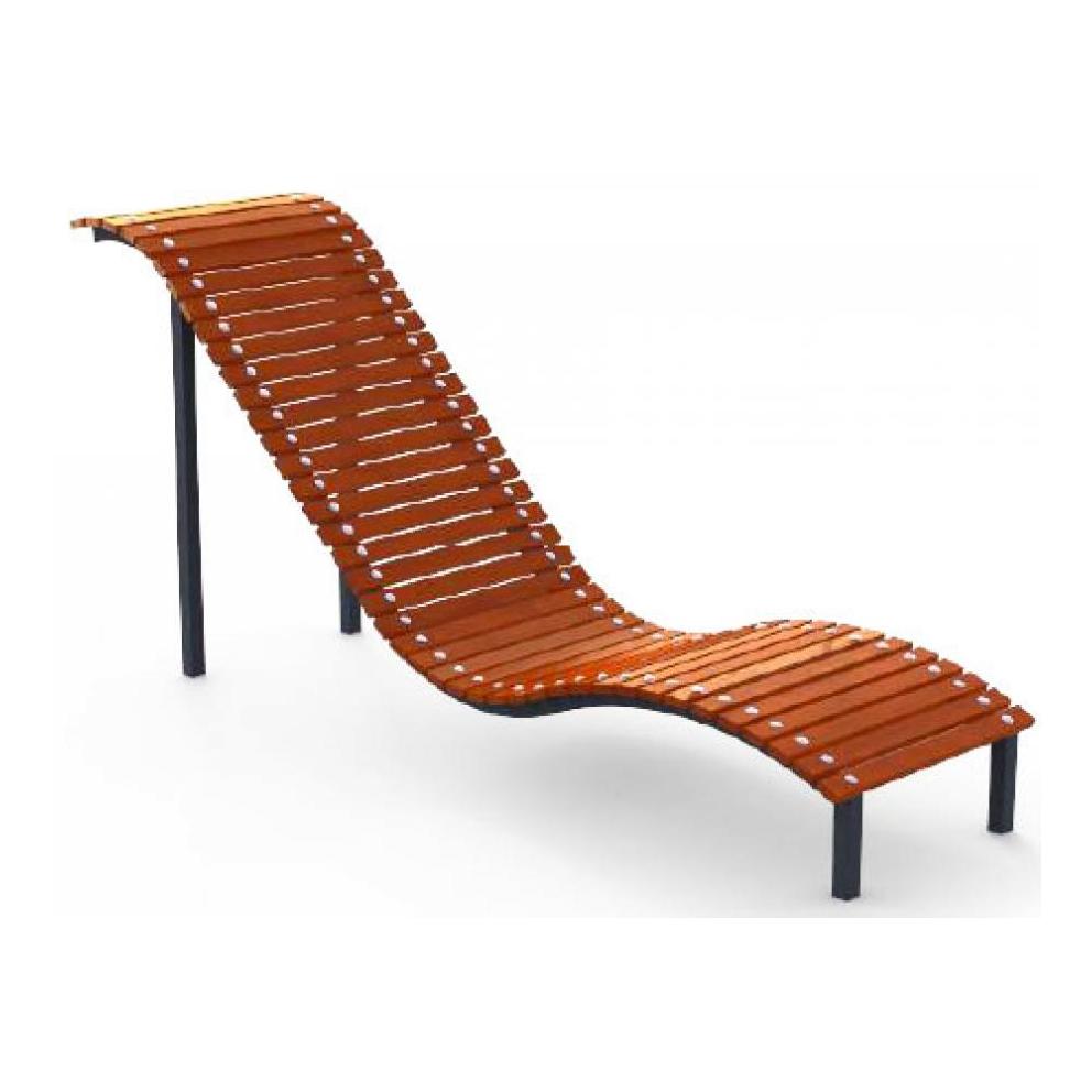 CHAISE LONGUE BOIS METAL