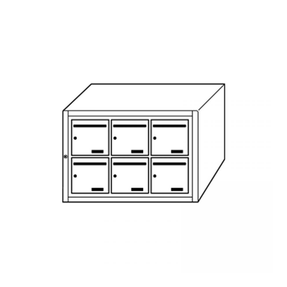 BOITE A LETTRES INTERIEUR 6 CASES HORIZ