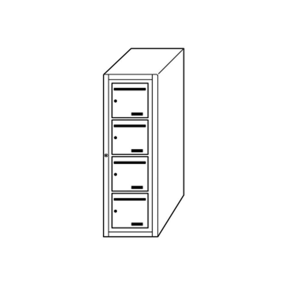 BOITE A LETTRES INTERIEUR 4 CASES VERTIC
