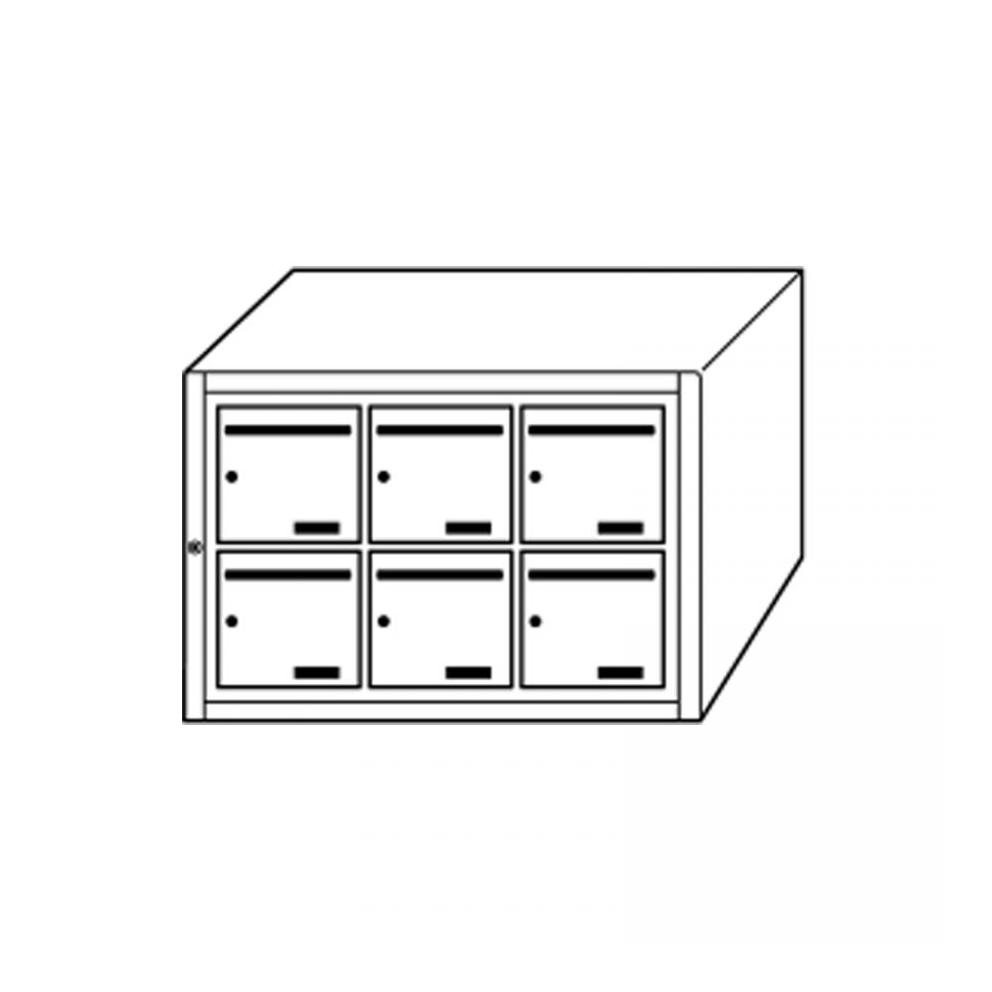 BOITE A LETTRES INTERIEUR 6 CASES HORIZ