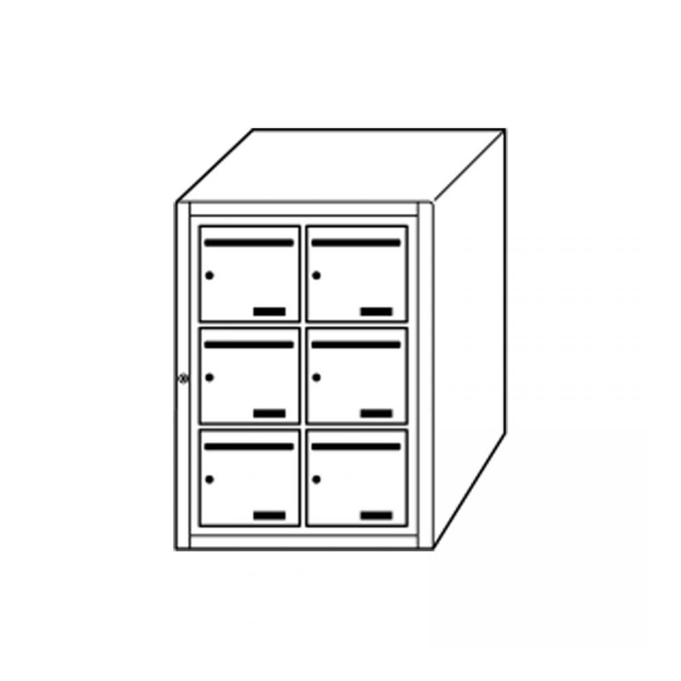 BOITE A LETTRES INTERIEUR 6 CASES VERTIC