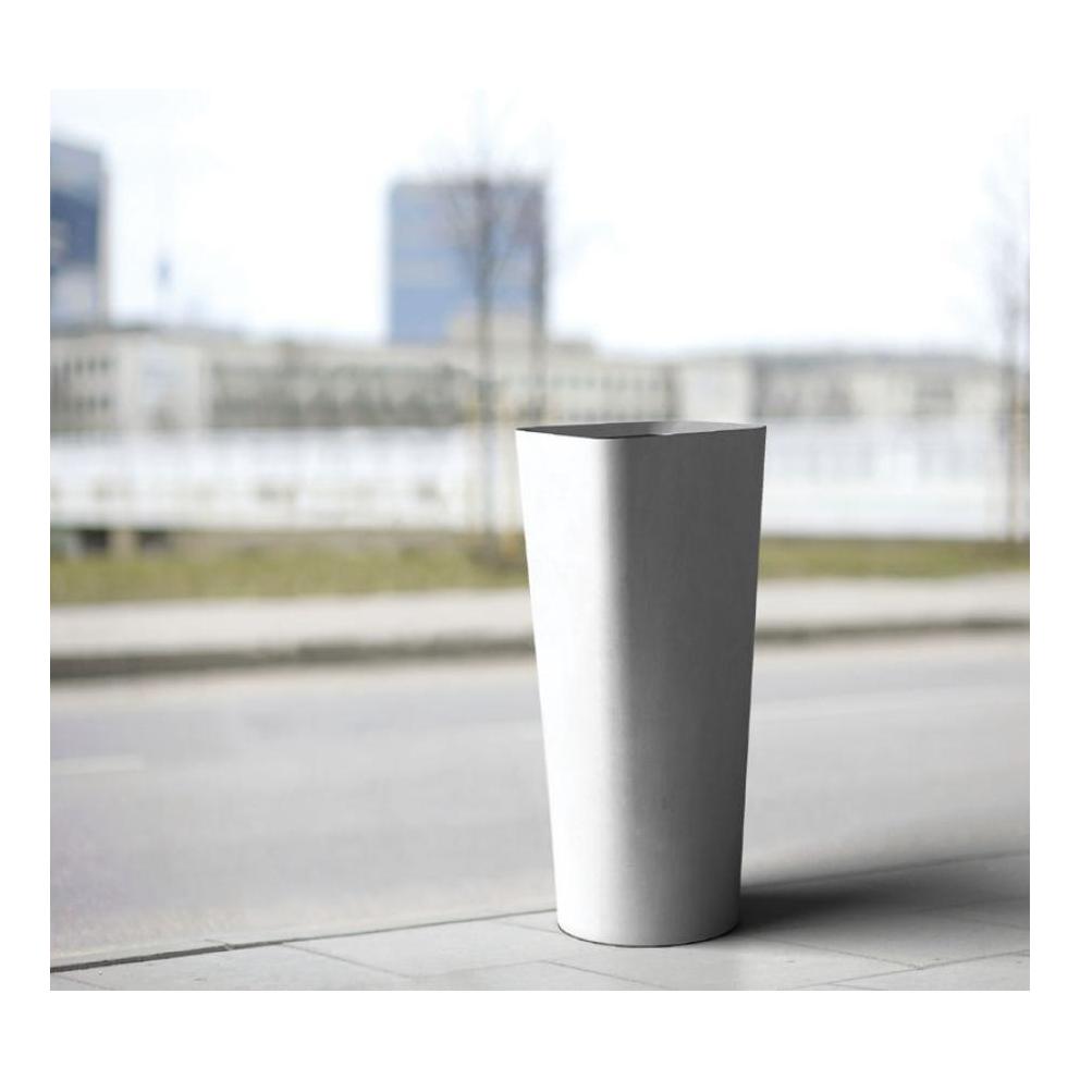 POUBELLE BETON GRIS LISSE SUPPORT