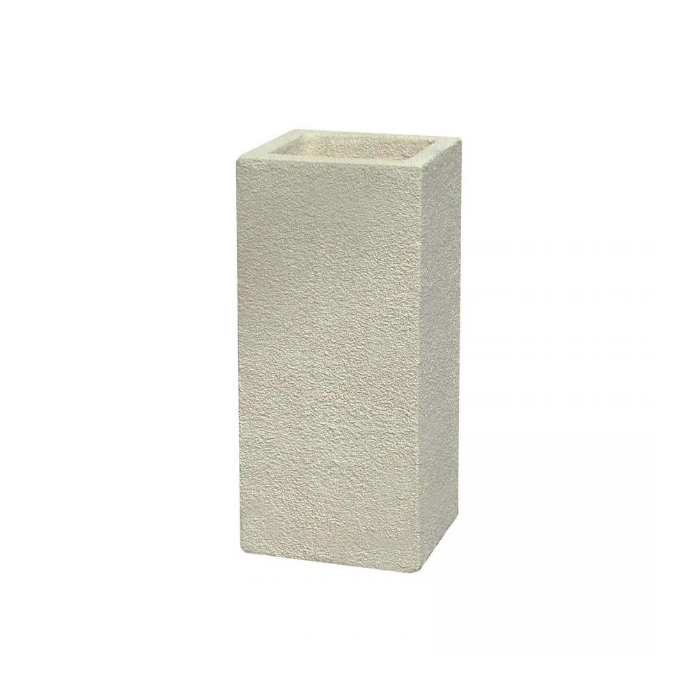 CENDRIER BETON CARRE CREPI SABLE