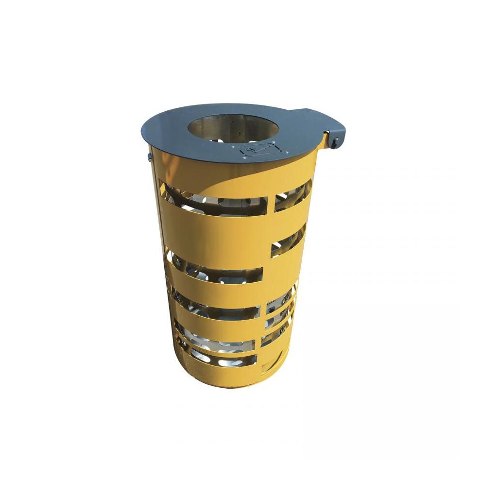 CORBEILLE CYLINDRIQUE METAL BICOLOR