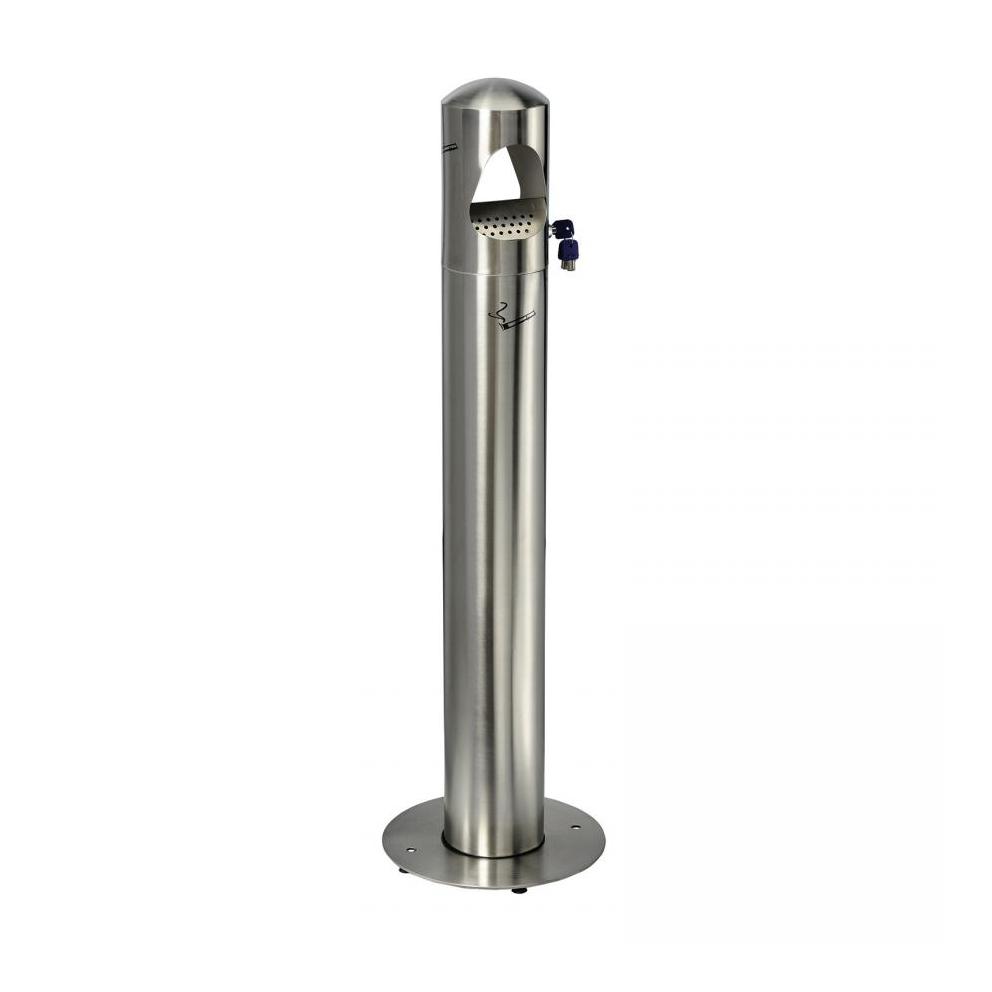 TOTEM CENDRIER INOX BROSSE 4L