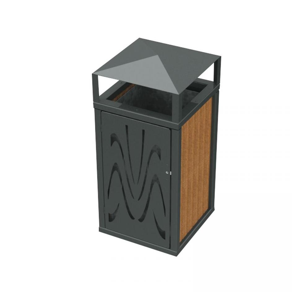 CORBEILLE METAL BOIS CHAPEAU DIAMANT