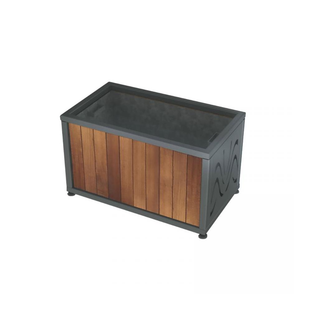 JARDINIERE METAL ET BOIS